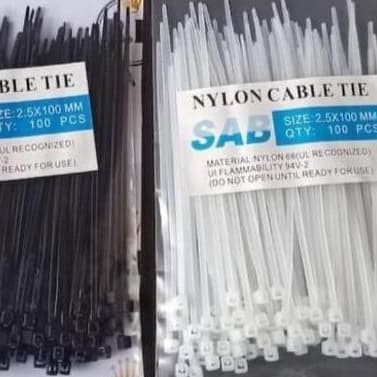 KABEL TIES 10CM pengikat kabel kresek makanan HARGA PER PAK isi 100pcs