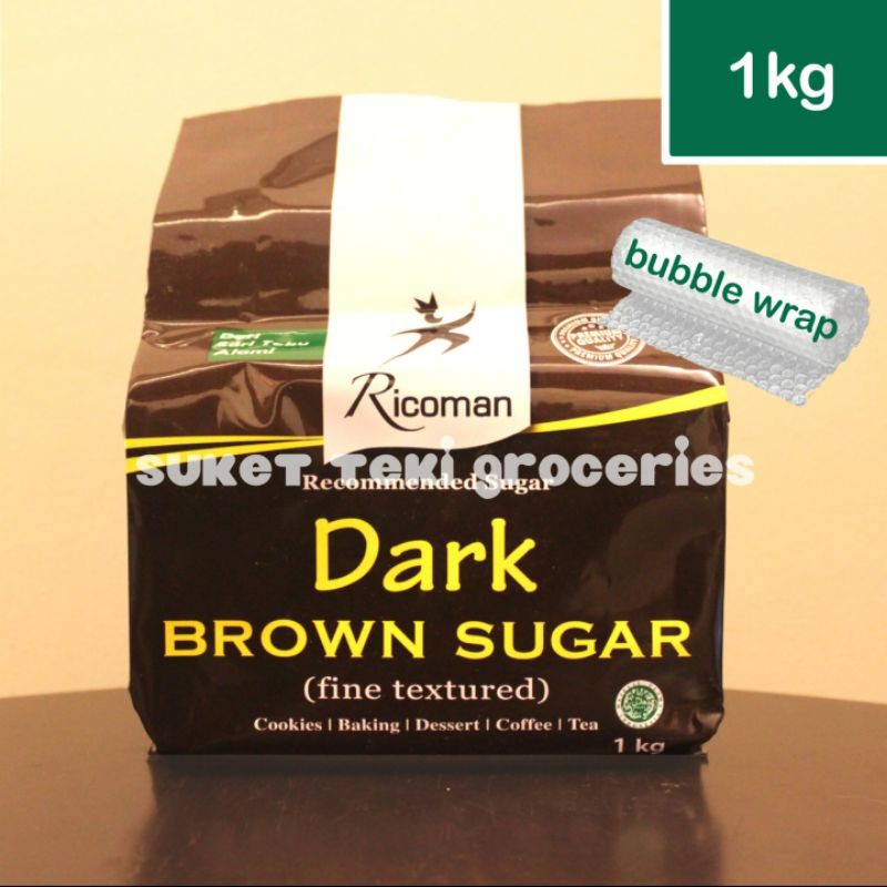 Ricoman Light / Dark Brown Sugar kemasan 1kg READY GOSEND