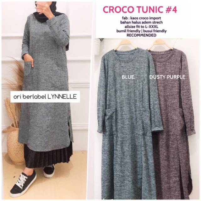ATASAN TUNIK BAHAN KAOS CROCO IMPORT WARNA BASIC POLOS | BUSUI FRIENDLY | RECOMMENDED | LIMITED