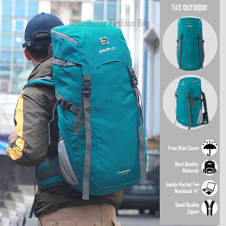 Justrue Tas Gunung 50L Ransel Carrier 50 Liter Backpack Hiking Tosca 151