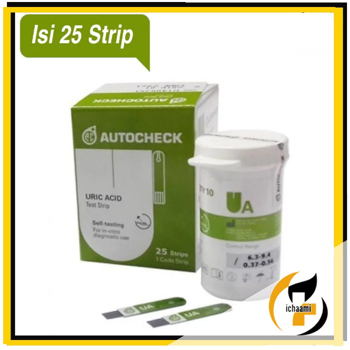 Autocheck Strip Asam Urat Refil Urid Acid Auto Check Original Isi 25 Pcs