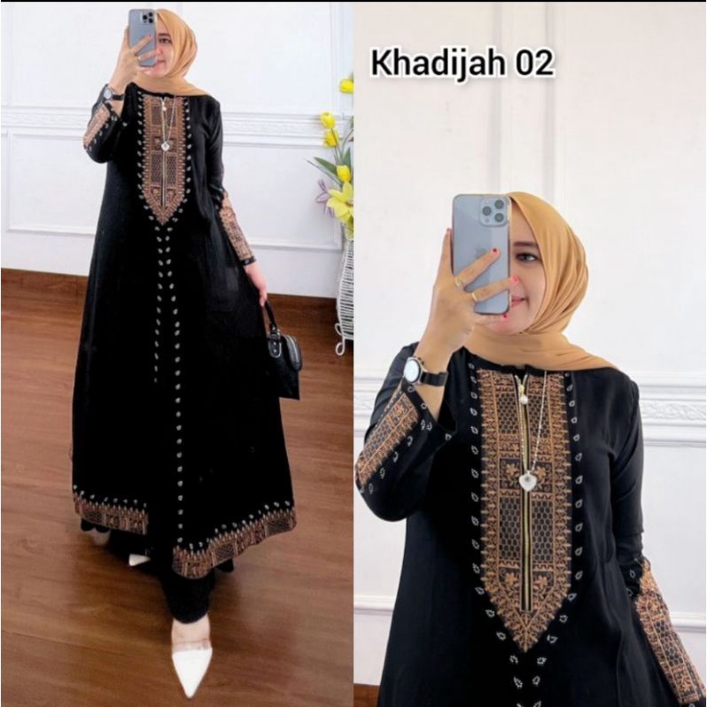 GAMIS ABAYA TURKEY MODEL ROMPI BORDIR MEWAH KHADIJAH