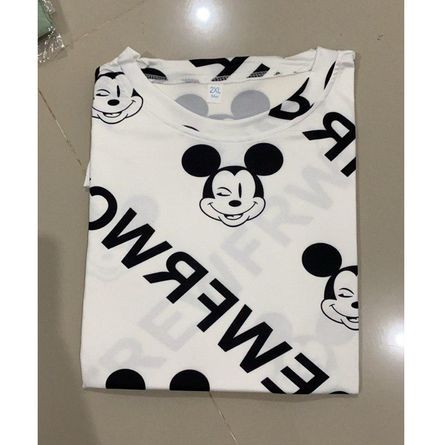 Oversize Tee Tshirt Model Longgar Untuk Wanita Motif Mickey