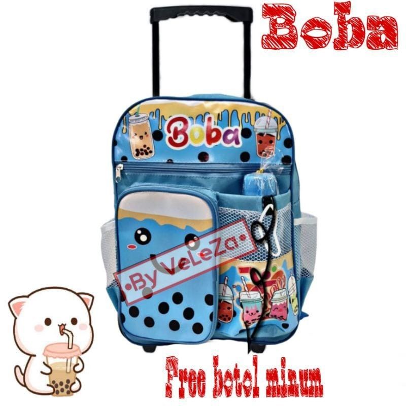 Tas Trolly Dorong Anak TK/SD tahan Air Tas Anak