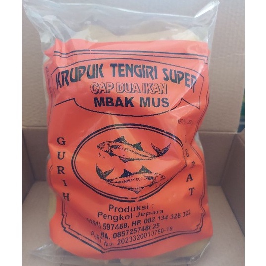 Jual Kerupuk Mentah Rasa Ikan Tengiri Super Merk Cap Dua Ikan Varian