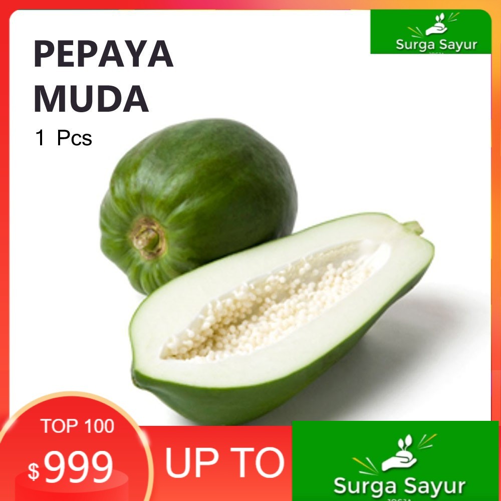 

SURGA SAYUR PEPAYA MUDA SAYUR [100Gr ]SEJABODETABEK BISA INSTANT MENGGUNAKAN GOSEND &GRAB.