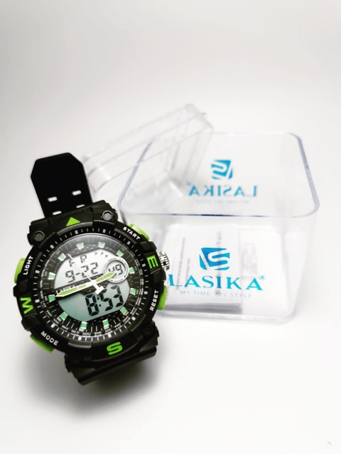 NEW LASIKA DOUBLE TIME WATCH FREE BOX GOOD QUALITY KODE 507