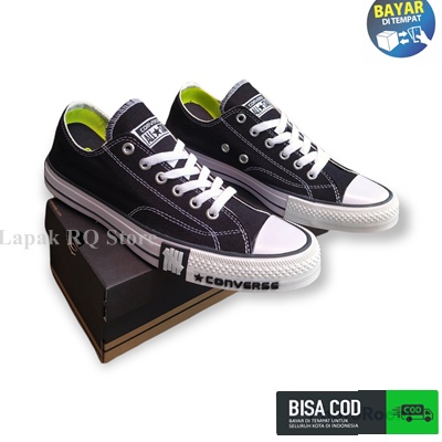 OBRAL SEPATU SNEAKERS CONVERSEEE 70S HIGH X OFF WHITE TRIPLE BLACK SOL MATTE IMPORT QUALITY