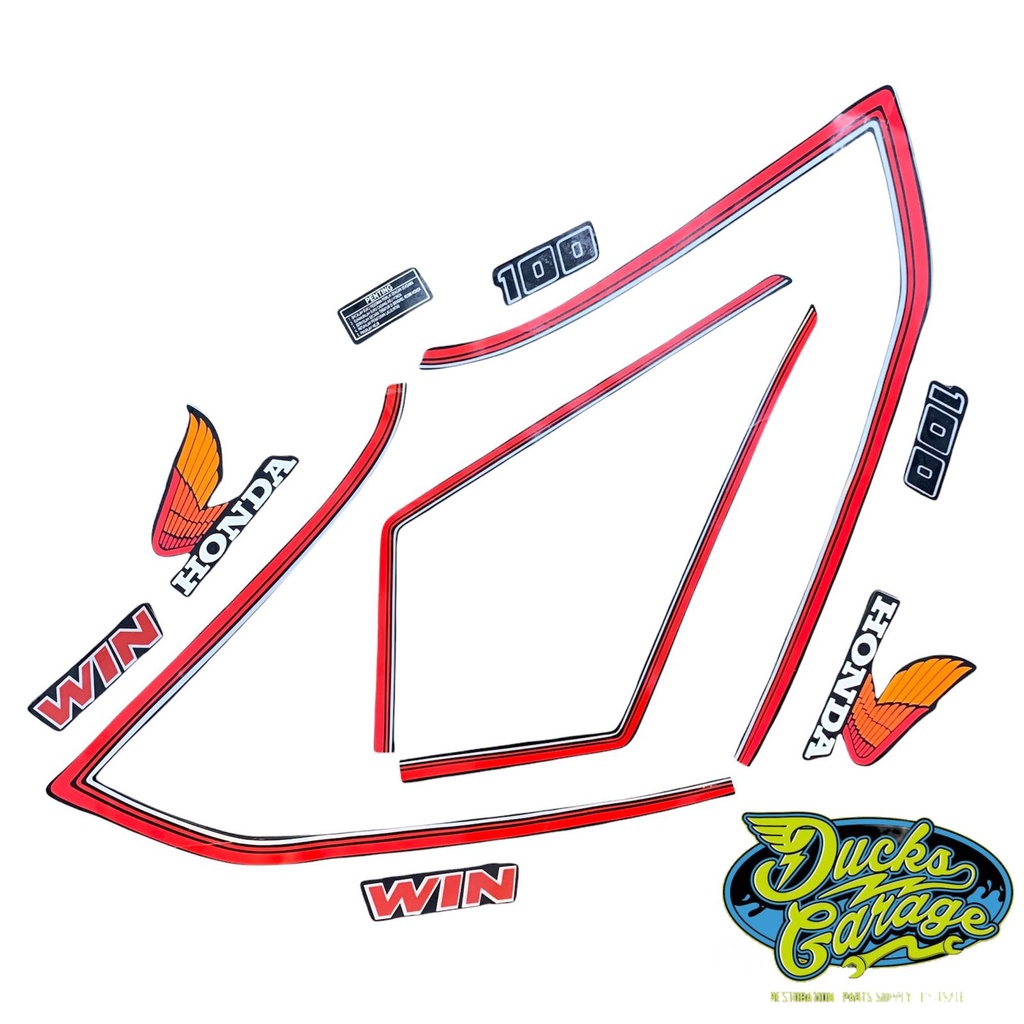 striping sticker stiker list body honda win 100 Federal series