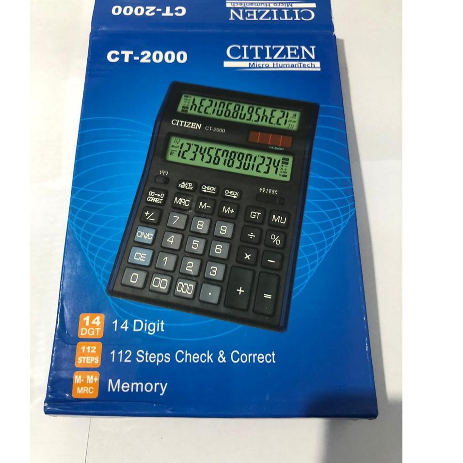 

[OUC➵] KALKULATOR CITIZEN CT 2000 - 14 DIGIT - KALKULATOR DENGAN TAMPILAN 2 LAYAR - HIGHT QUALITY ¿➡