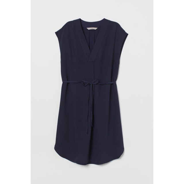 HNM V neck dress black navy Women Original murah