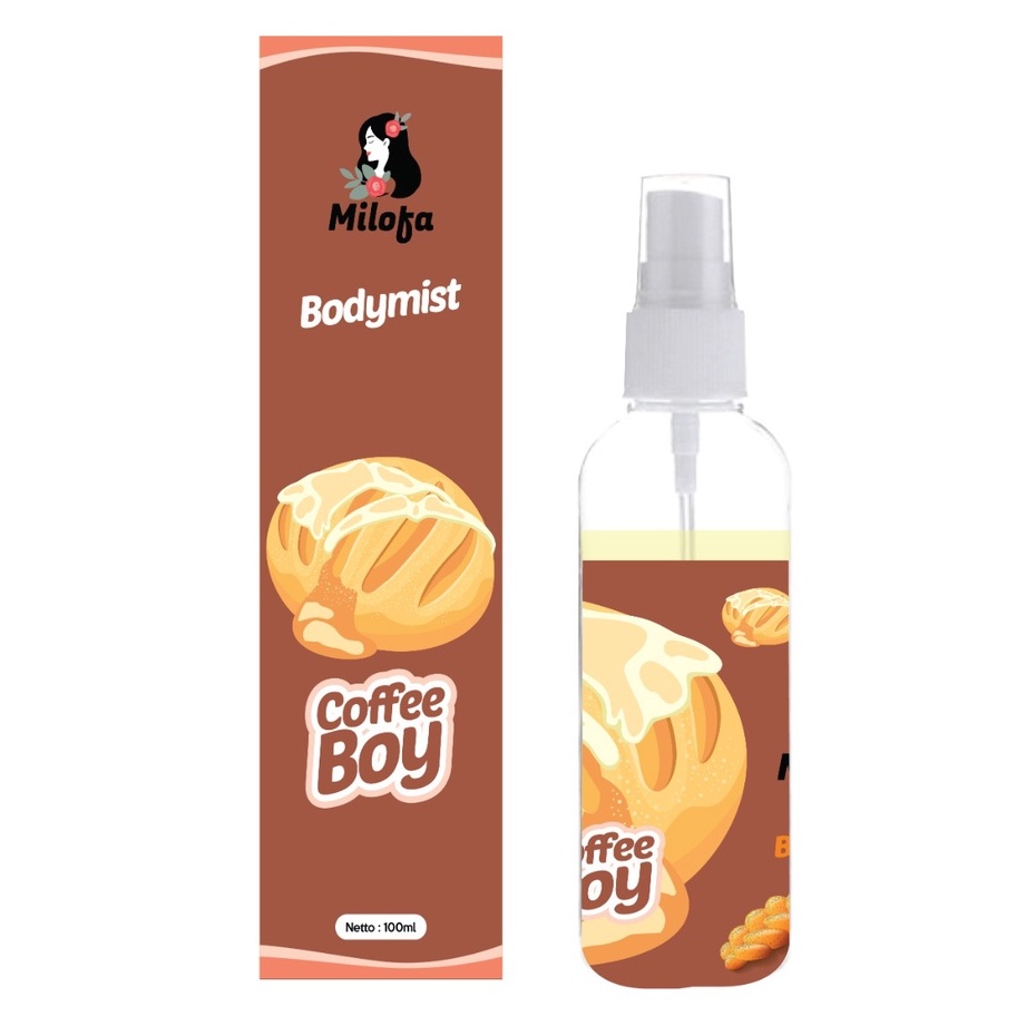 Kanzo - [BPOM] Parfum Body Mist Milofa Coffe Boy 100ml Premium / Body Mist Coffe Boy 100ml Best Seller / Parfum Coffe Boy Milofa 100ml