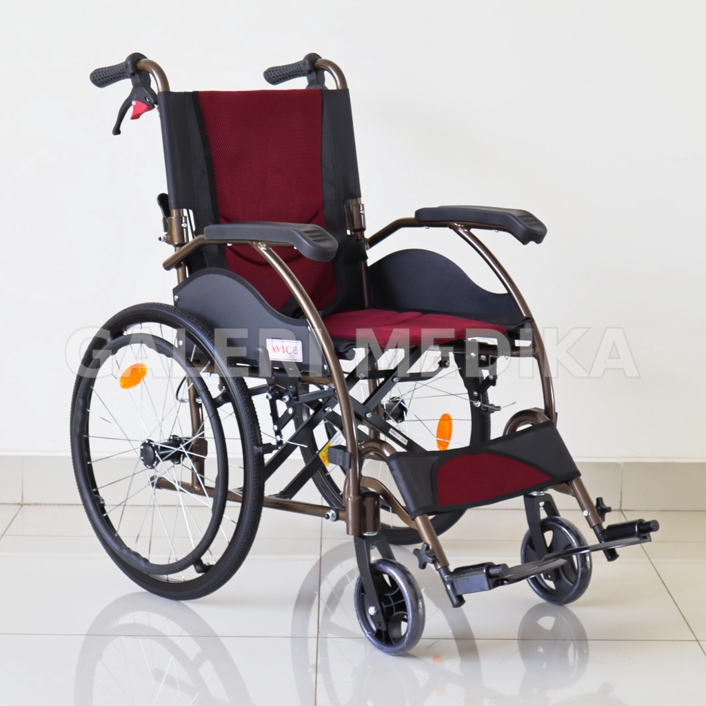 Kursi Roda Aluminium Avico Apollo - Aluminium Wheelchair Bisa Lipat (KHUSUS GOJEK)