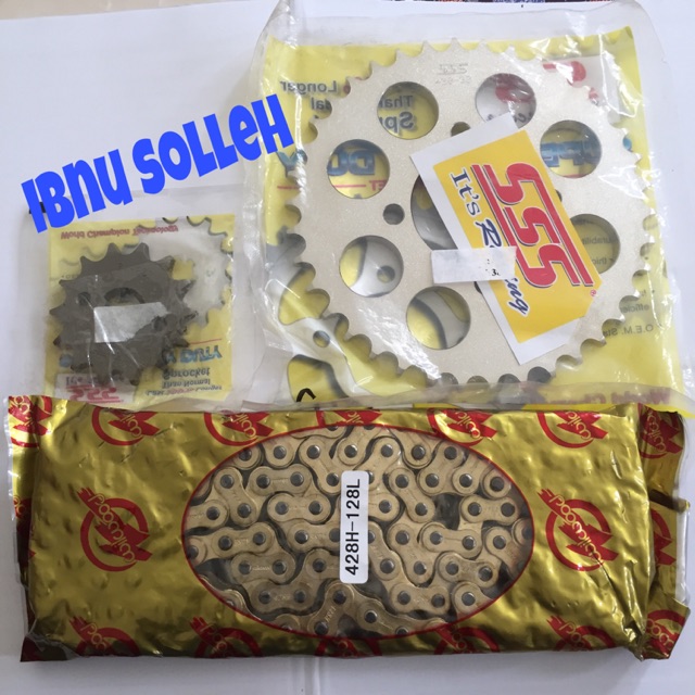 Gear set SSS 428 vixion old rantai special gold