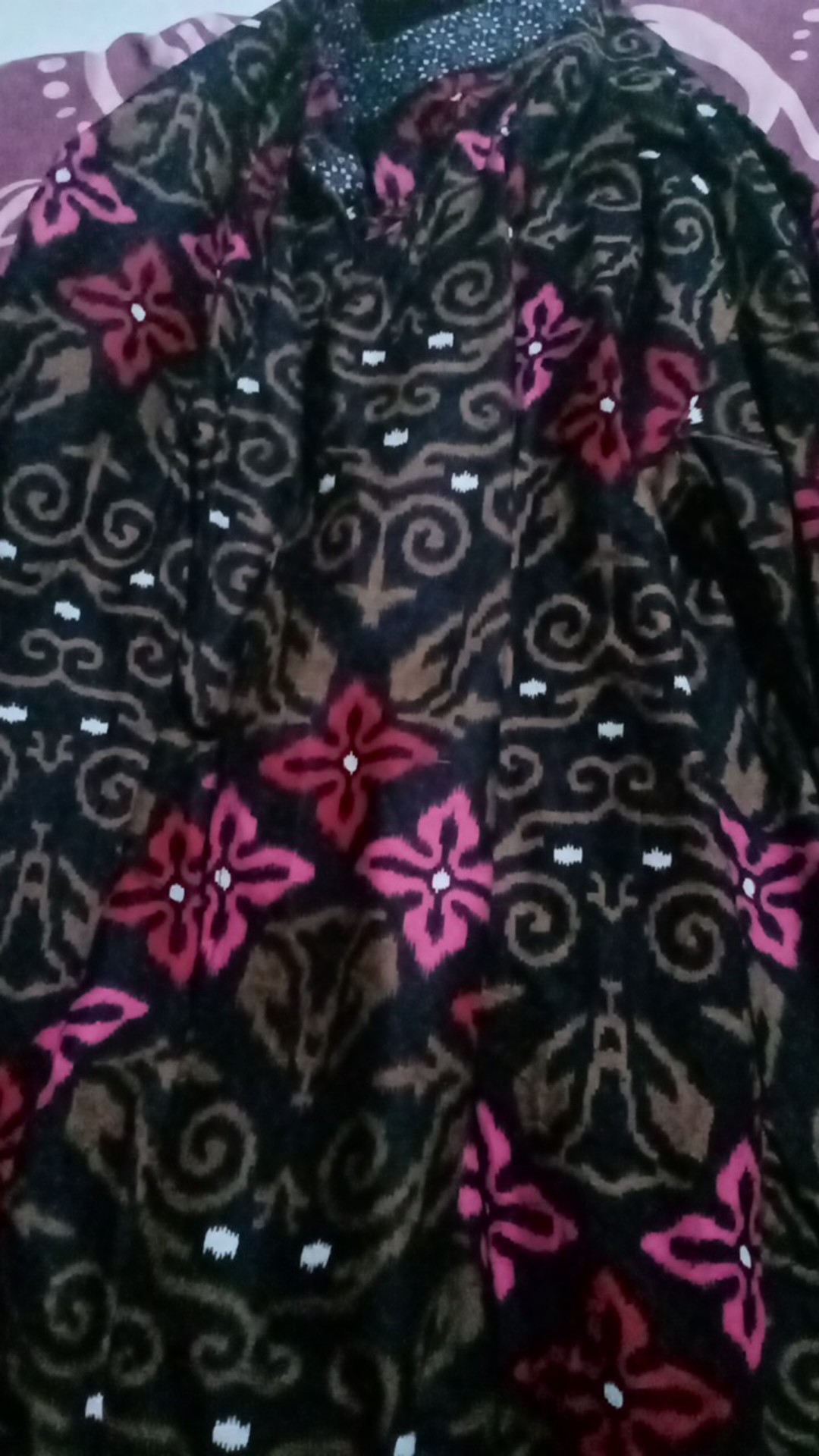 Tey-17 Batik Wanita Asj Sa Hrb026 Kenongo Kemeja Tosca Pendek