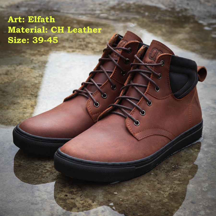 SEPATU BOOTS KULIT ASLI WIMAN ELFATH ORIGINAL LIKE EXODOS