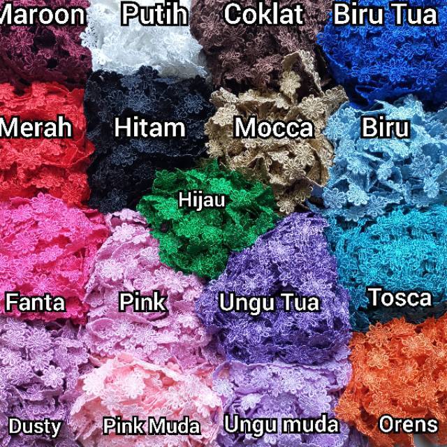 Renda Melati Besar - Renda Jasmine - Renda Bunga - Renda