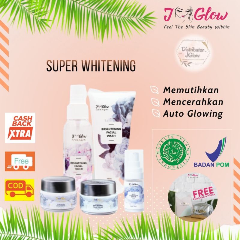 jglow skincare paket super whitening / j-glow paket super whitening / j glow paket super whitening