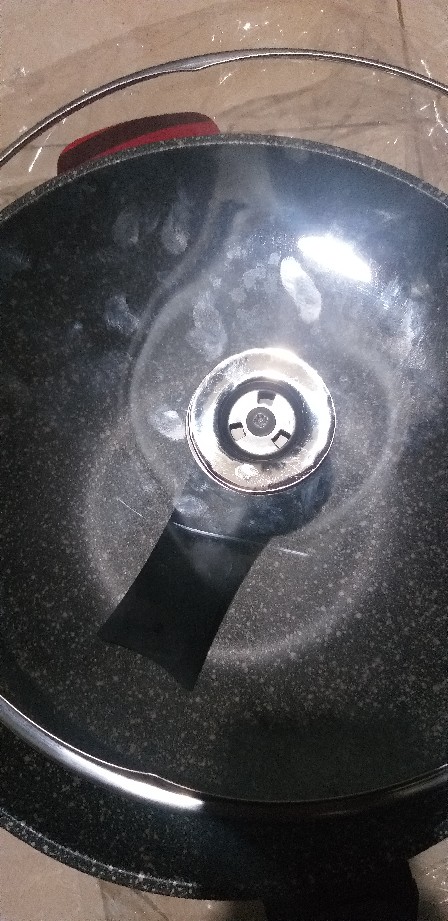 Wajan Stirwok 30cm Marble Pan Die Cast Titanium Metalic Coating