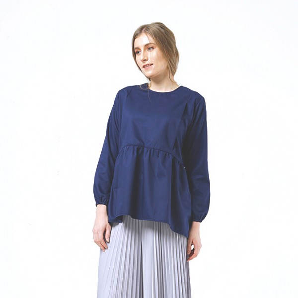 

Mamibelle Kasita Blouse Menyusui & Hamil Nursing Wear Navy Premium