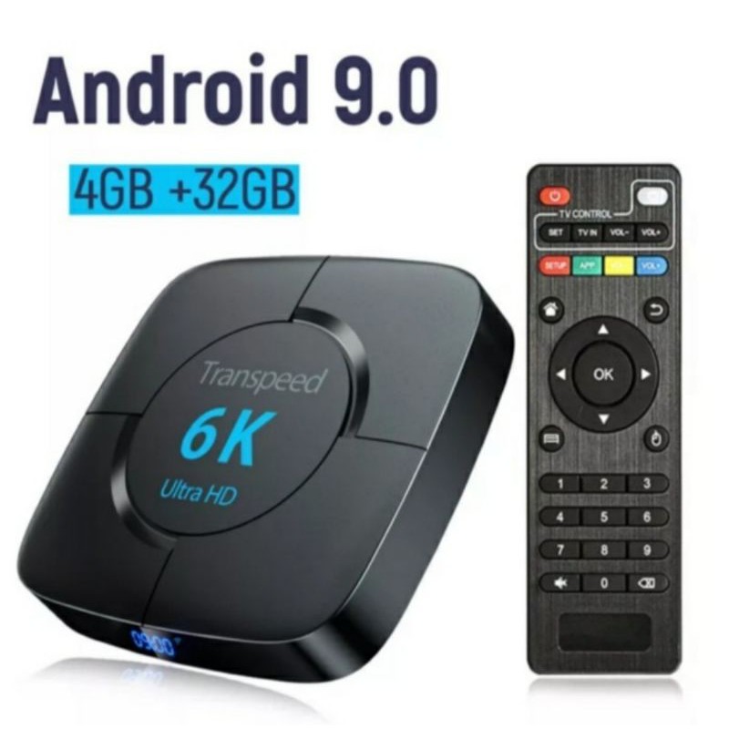 Android Tv Box Transpeed Android 9 0 Ram 4gb Rom 32gb Remote Tv Box Shopee Indonesia