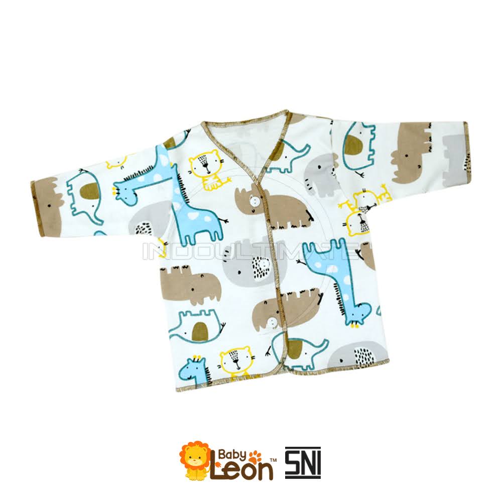 1Pcs Baju Bayi Lengan Panjang (0-3 bln) ZOO SERIES BABY LEON DS-112 Baju Bayi Baru Lahir Baju Tidur Bayi Baju Harian Bayi Atasan Kaos Bayi Pakaian Bayi