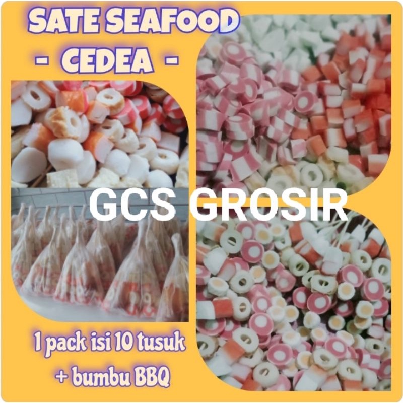 SATE SEAFOOD CEDEA 10 TUSUK + BUMBU BBQ