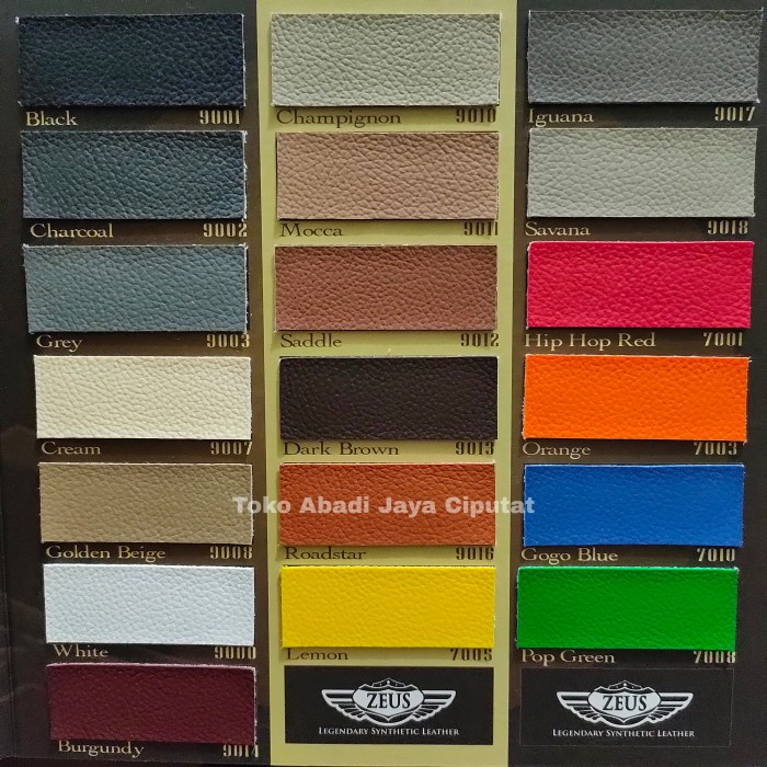 NEW BAHAN JOK MOBIL ZEUS KULIT SINTETIS METERAN