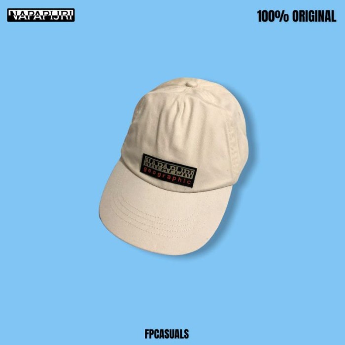 Original - Topi Napapijri Fase Cap White Original Bkn Baseball Cap