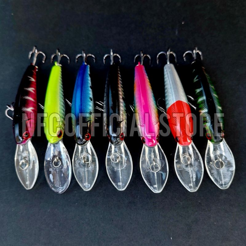 Lure minnow floating lidah panjang 9 cm 7,5 gram Umpan Troling target Black bass Mangrove jack