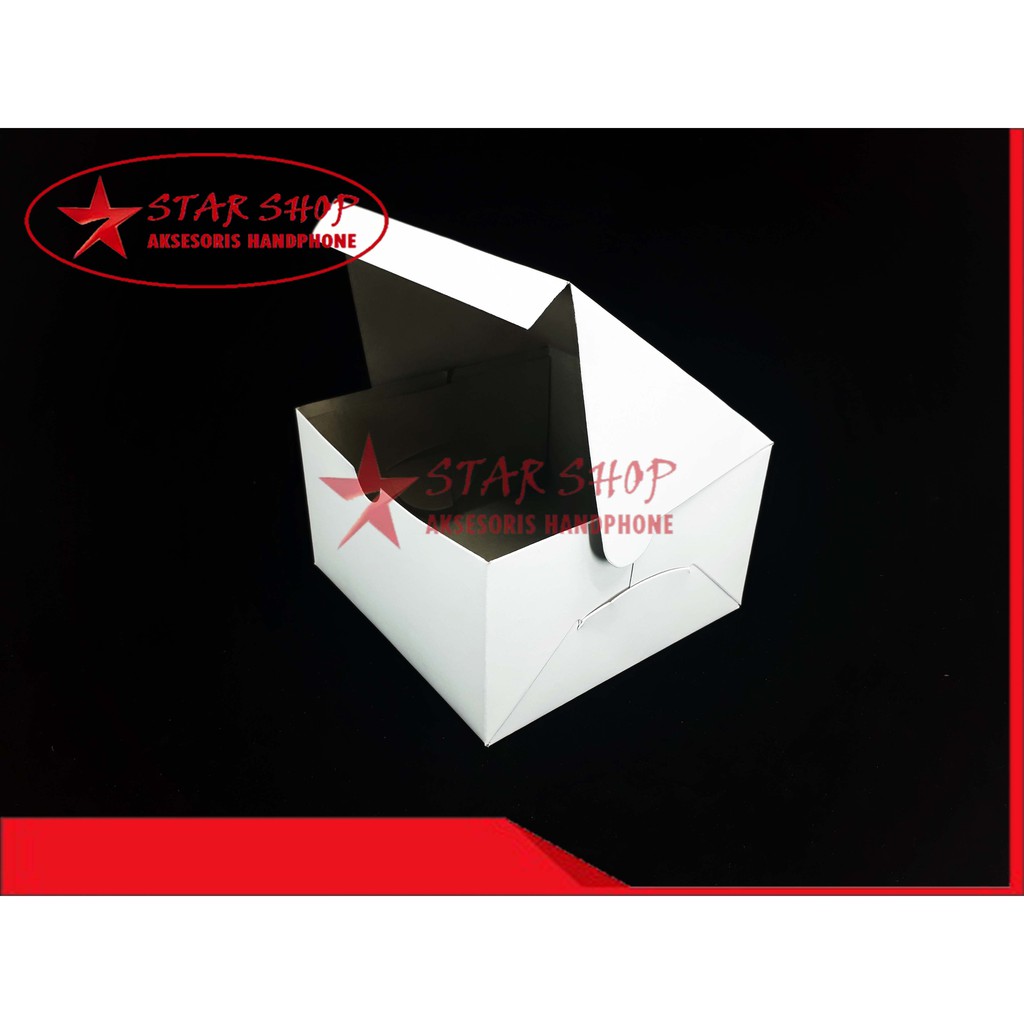 

KOTAK KUE - DUS KEMASAN MAKANAN - UK 12X12 - POLOS - ISI 100 PCS
