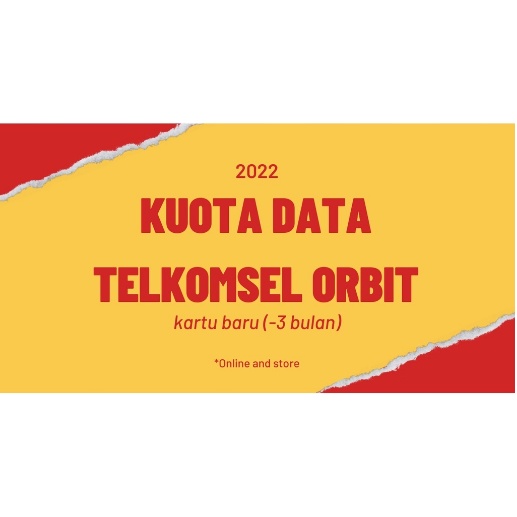 Kuota Data TELKOMSEL ORBIT Kartu Dibawah 3 bulan (KARTU BARU)