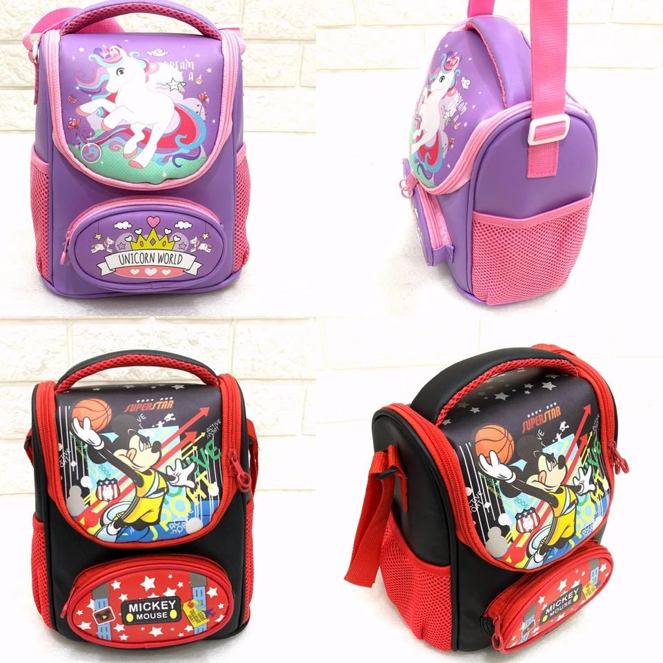 N8H8 Tas anak selempang busa tebal berkualitas unicorn laki perempuan travel susu 9OK
