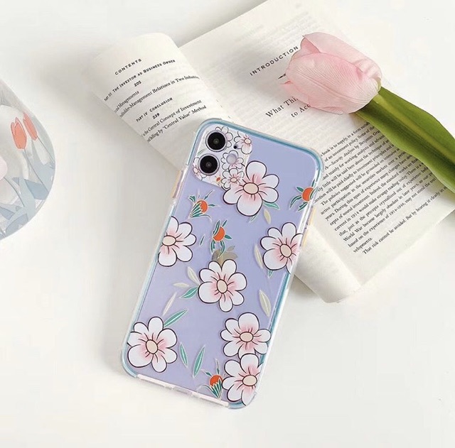 Floral white Flower Case Iphone 7plus 7+ 8 plus 8+ X Xs Xr XsMAX 11 11pro 11promax 11 pro max