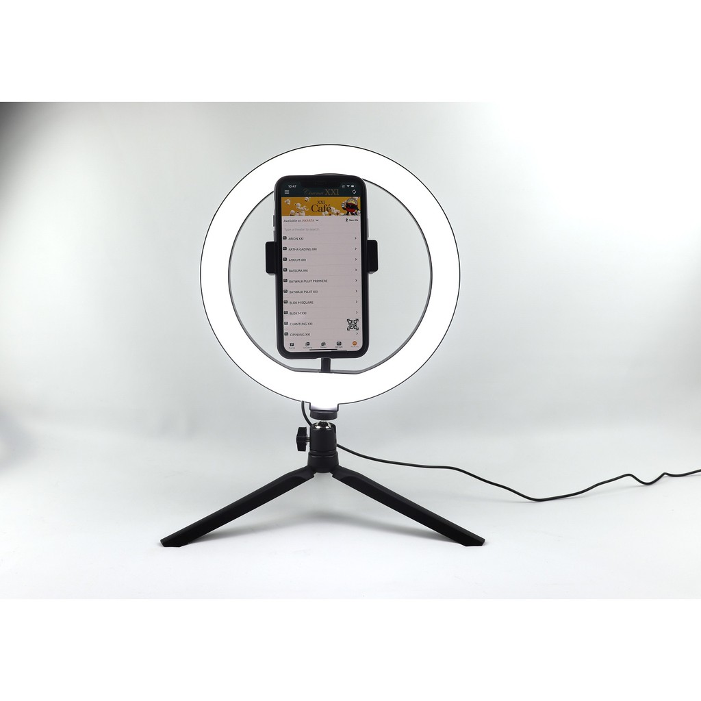 Ring Fill Light Lampu Selfie Studio Photo 20&amp;26cm With Phone Holder