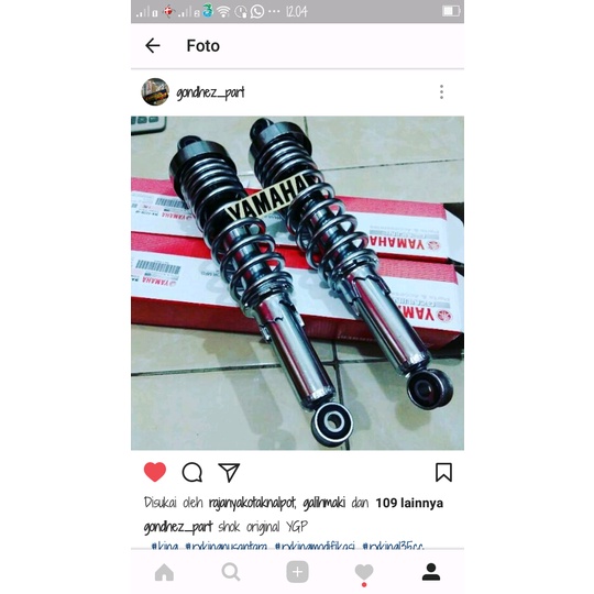 shok belakang rx king original