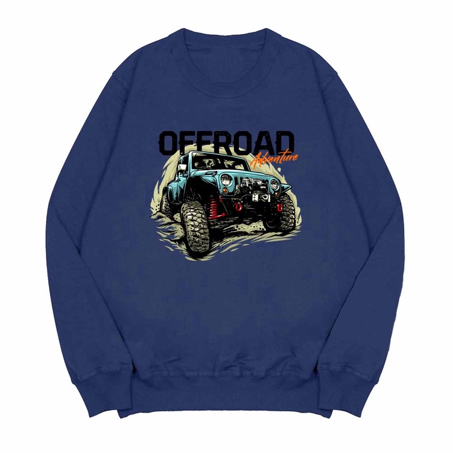 Sweater Crewneck Pria Off Road Pria Fleece M - XXL