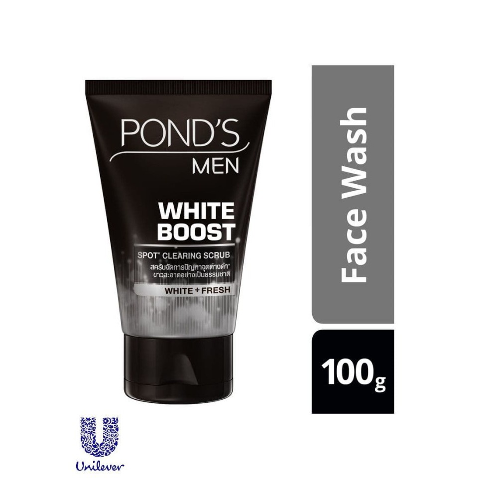 Pond's Men White Boost Face Scrub Sabun Wajah Pria