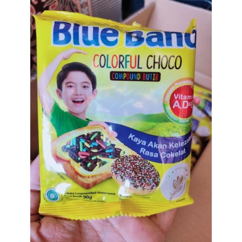 

Mesis Blue Band compound butir warna warni