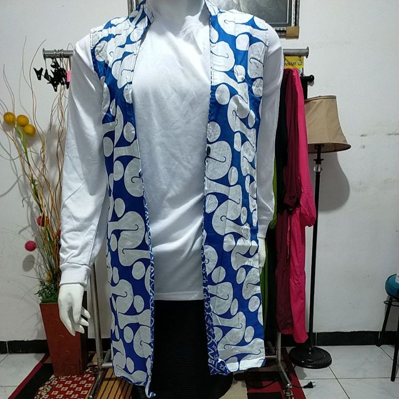 Rompi batik panjang bolak balik wanita