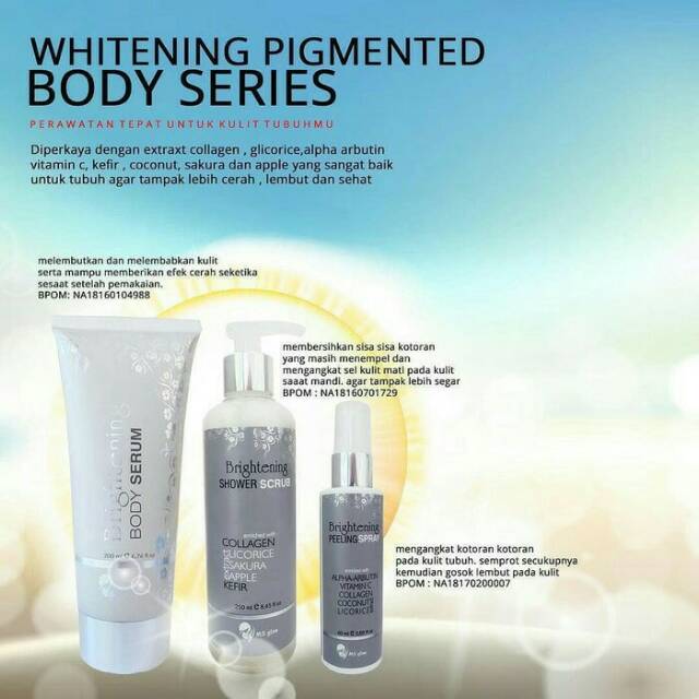 Paket Ms Glow whitening body series / pemutih badan MS GLOW ORIGINAL ASLI