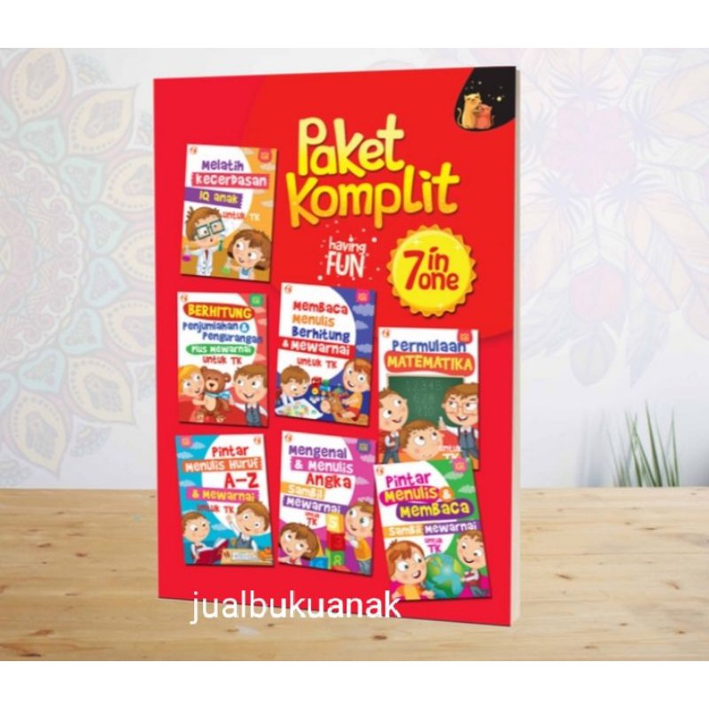 Buku Anak Paket Komplit 7 In One Calistung dan Kecerdasan Anak Paud/TK