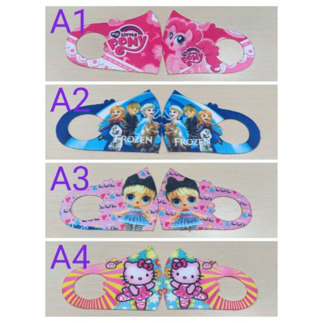 1 LUSIN MASKER SCUBA MOTIF - ANAK-ANAK