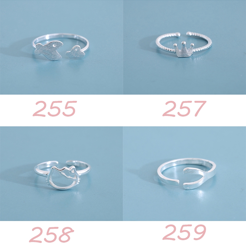 Cincin Open Ring Adjustable Desain Bunga / Bintang Gaya Korea untuk Wanita