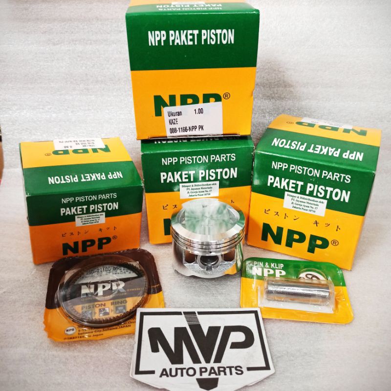 Paket Piston Kit Ring Seher NPP KAZE ov std, 50,100,150. Produk Berkualitas kuat dan Awet.