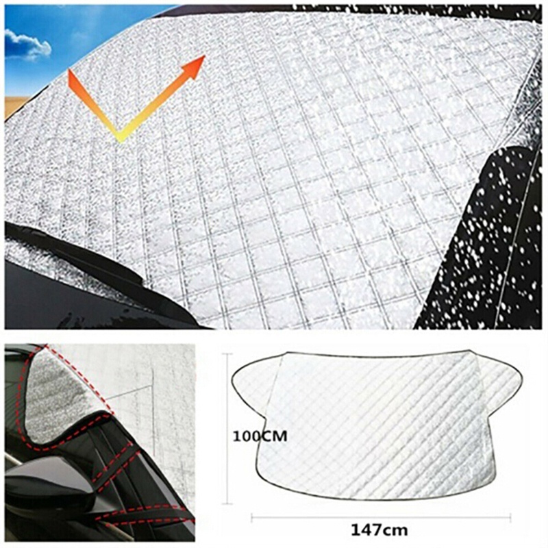 {LUCKID}Car Windshield Snow Cover Winter Ice Frost Guard Sunshade Protector