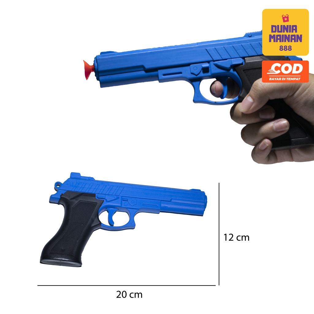 PISTOL MAINAN ANAK TWIN GUN DENGAN PELURU / TEMBAKAN PLASTIK UNTUK ANAK JM92012-2