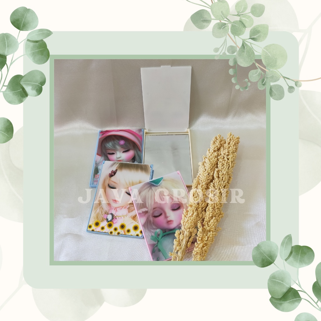 Cermin Lipat Kaca Karakter Barbie 3D Mini