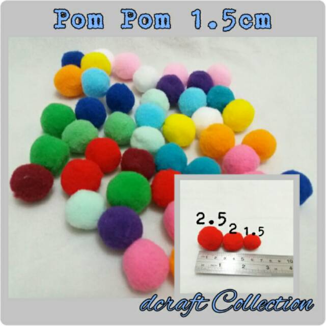 Pom Pom Biasa 1.5cm