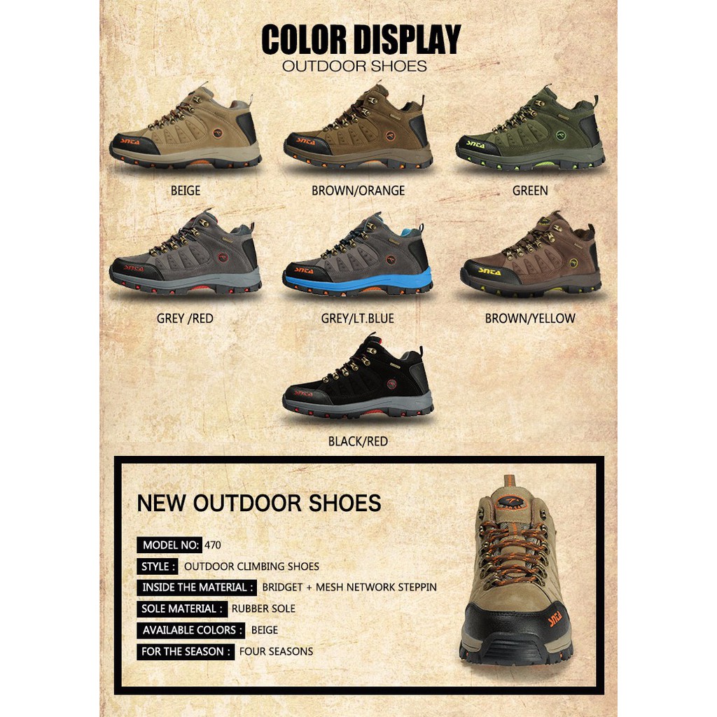 (Best Seller) Sepatu Gunung Outdoor / Hiking SNTA 470 WATERPROOF F-16